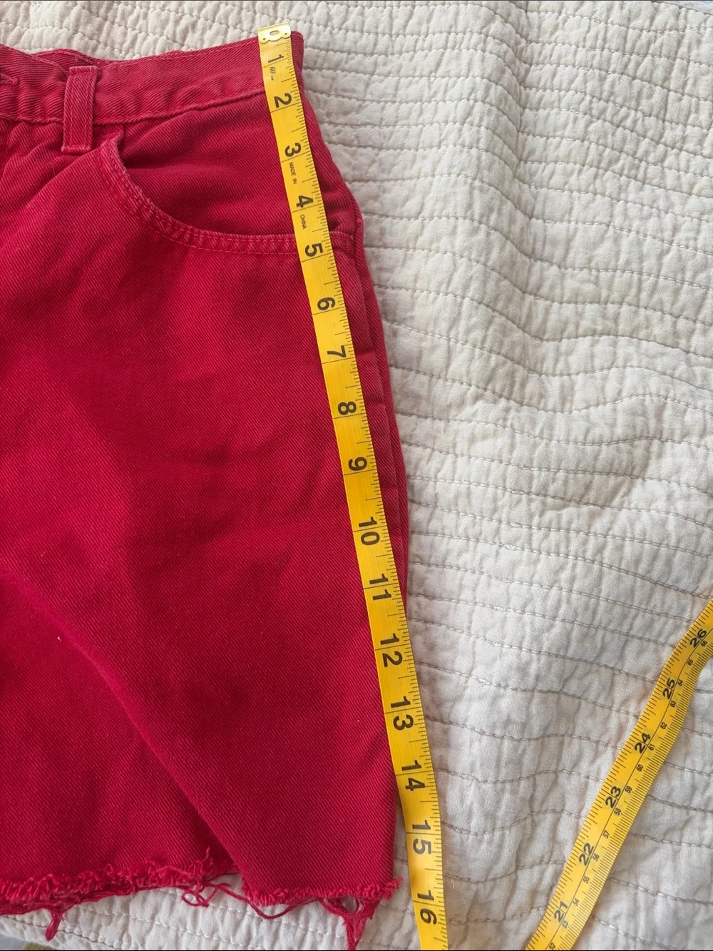 Red Denim Women’s Shorts - Unbranded